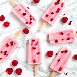 raspberry ice lolly