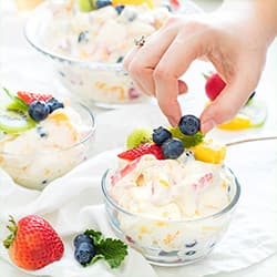 ice creams with berries